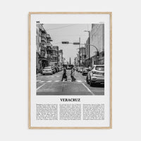 Veracruz Poster Natural Wood / 8x12 in Nbourhood Travel B&W Poster