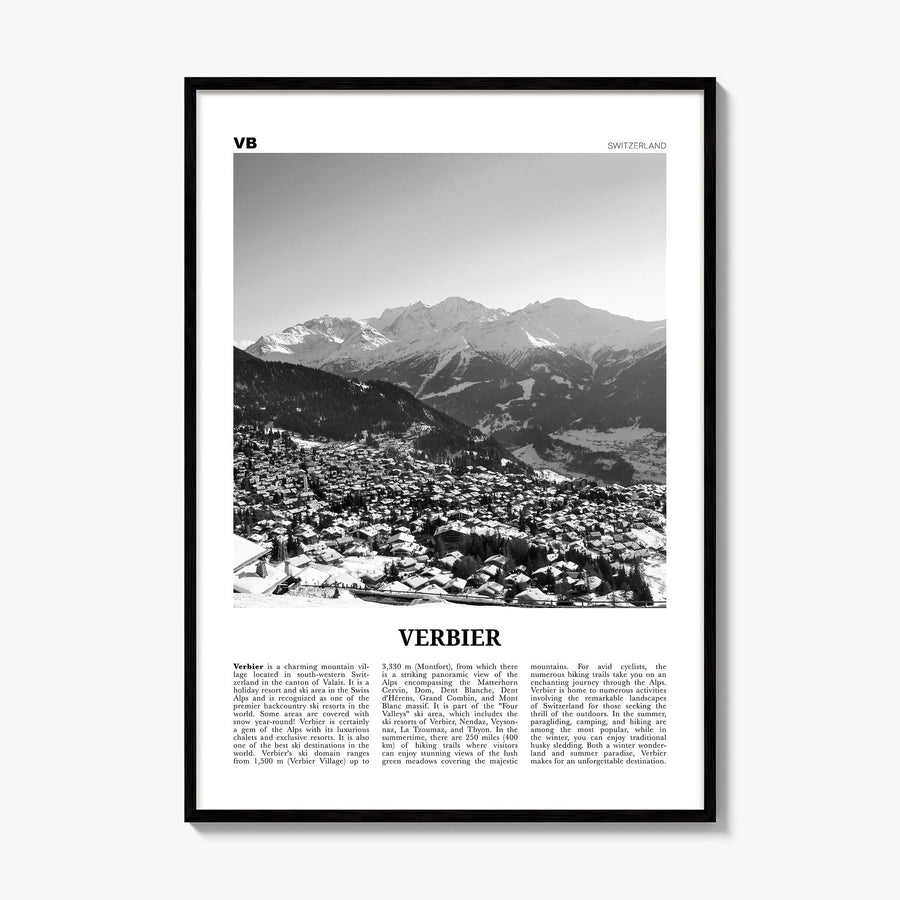 Verbier Newspaper Poster, framed poster mockup