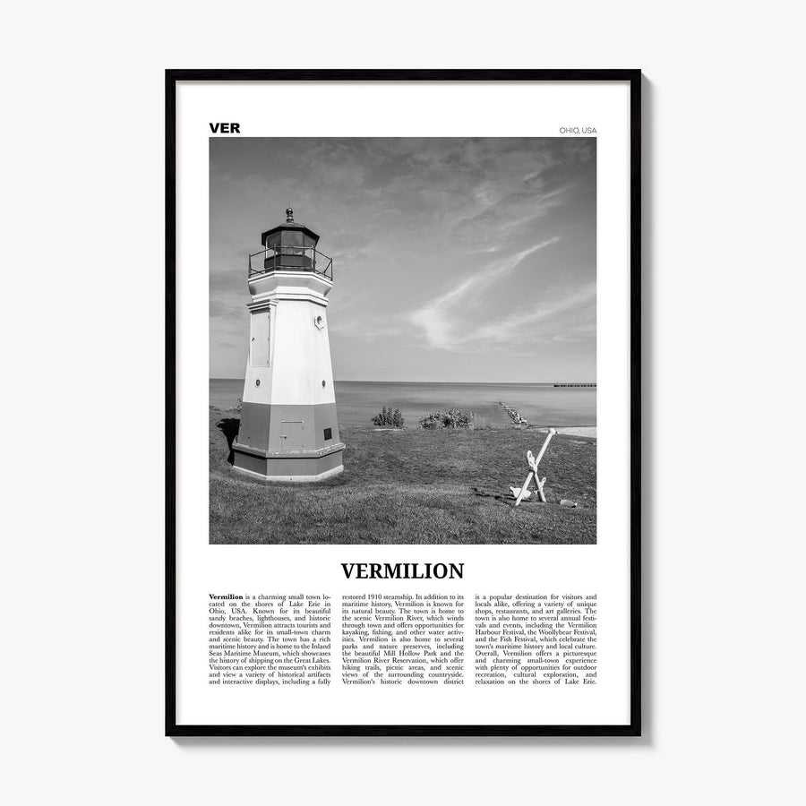 Vermilion Newspaper Poster, framed poster mockup