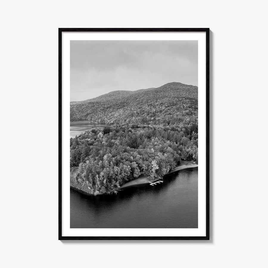 Vermont black & white photo poster of United States – vertical wall art, unframed print shown in interior mockup