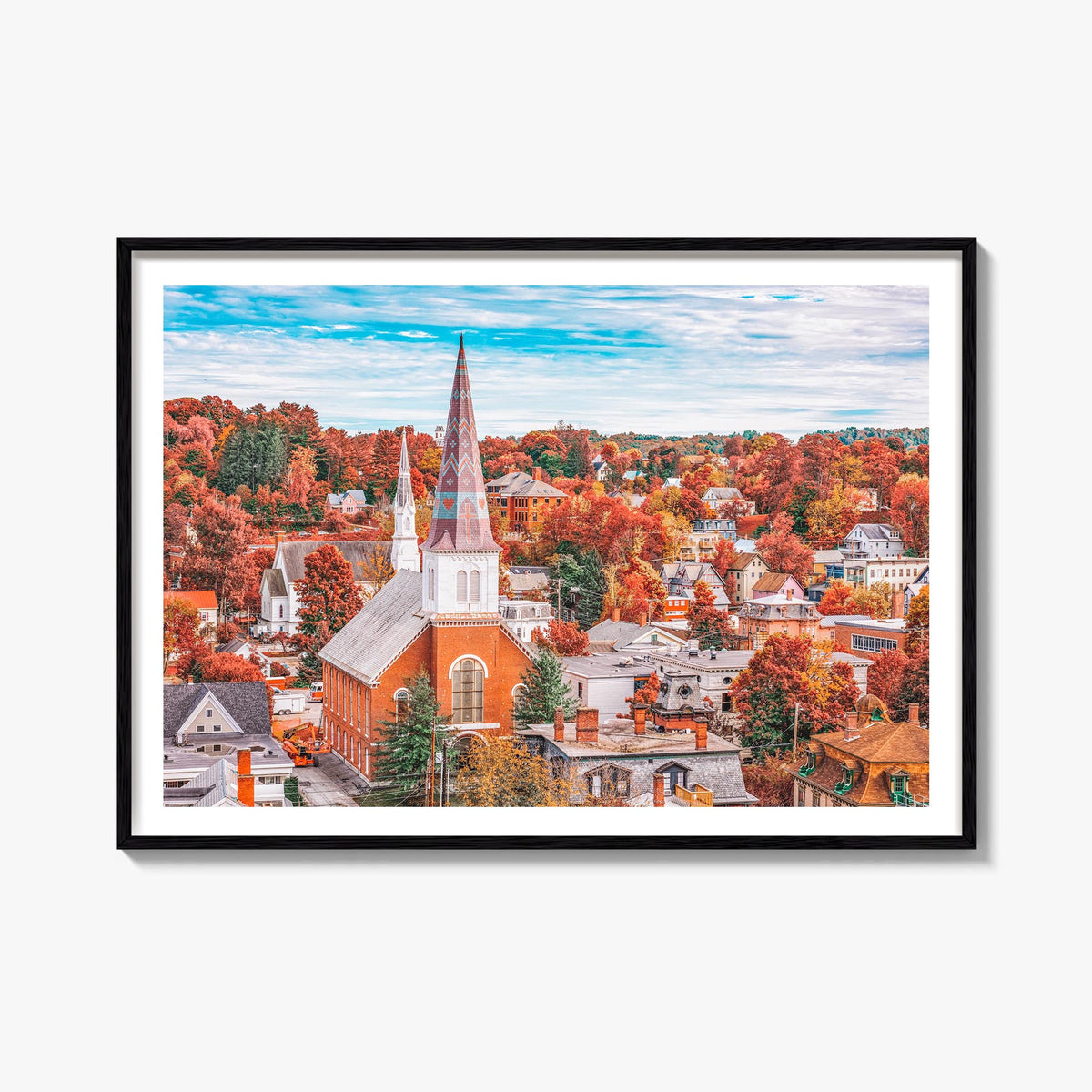 Vermont colorful photo poster of United States – horizontal wall art, unframed print shown in interior mockup