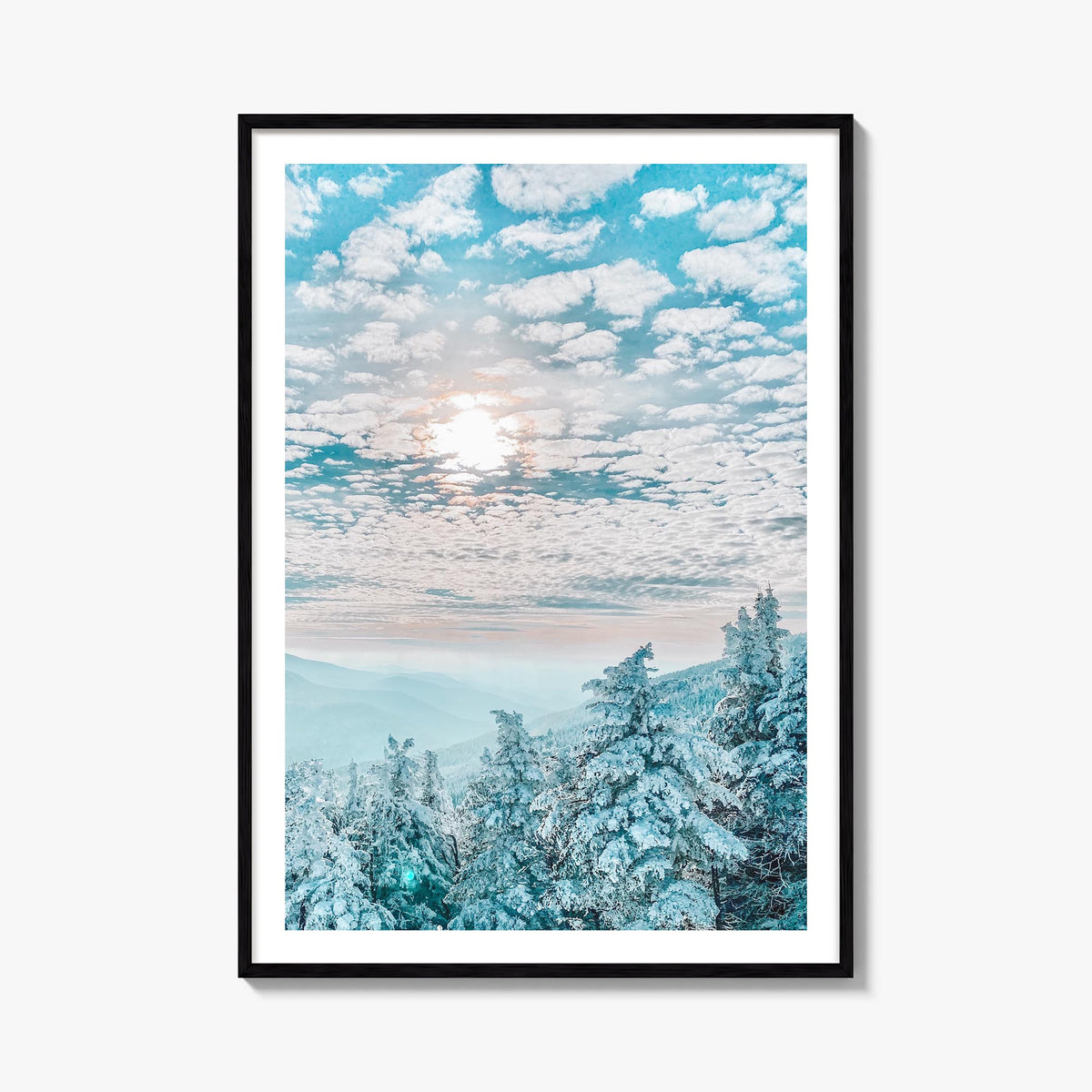 Vermont no. 3 colorful photo poster of United States – vertical wall art, unframed print shown in interior mockup