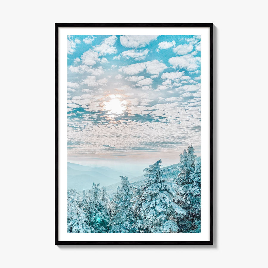 Vermont Photo No 3 Poster, framed poster mockup, white border