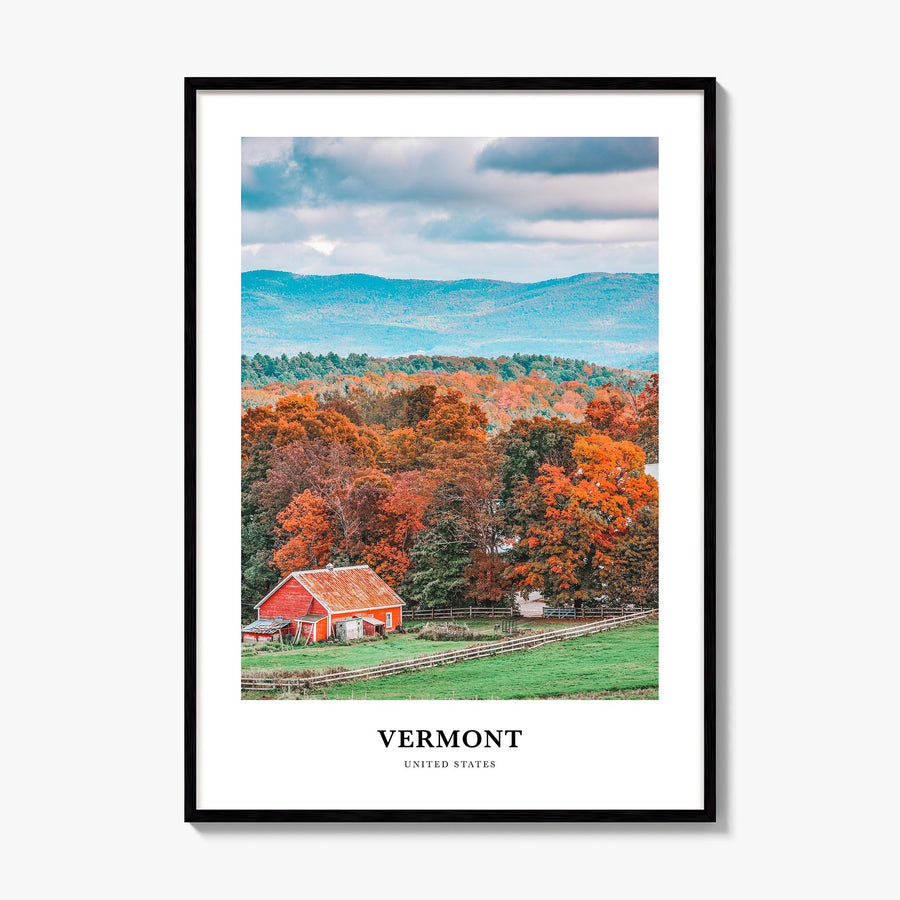Vermont Classic No 1 Poster, framed poster mockup