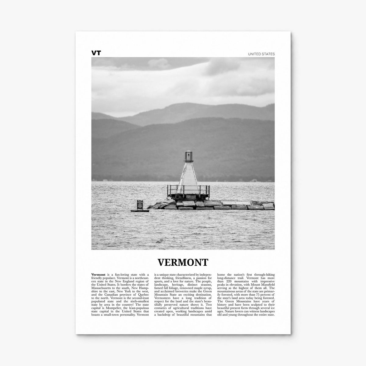 Vermont Newspaper No 4 Poster, print only (unframed)