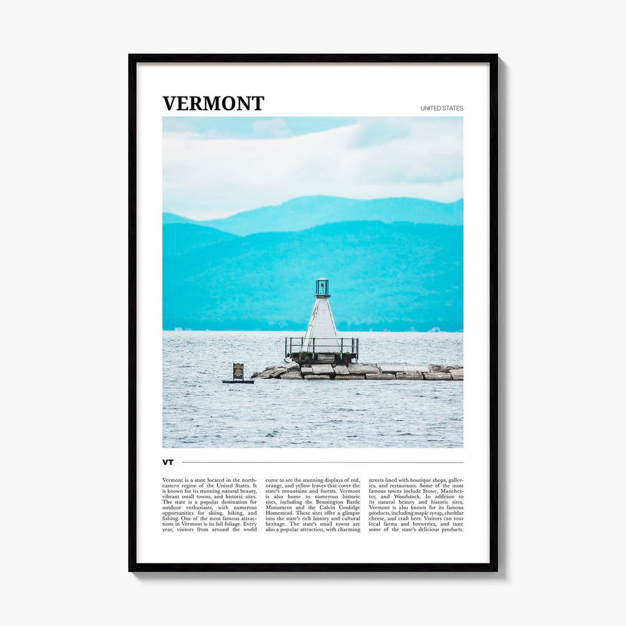 Vermont Travel No 4 Poster, framed poster mockup