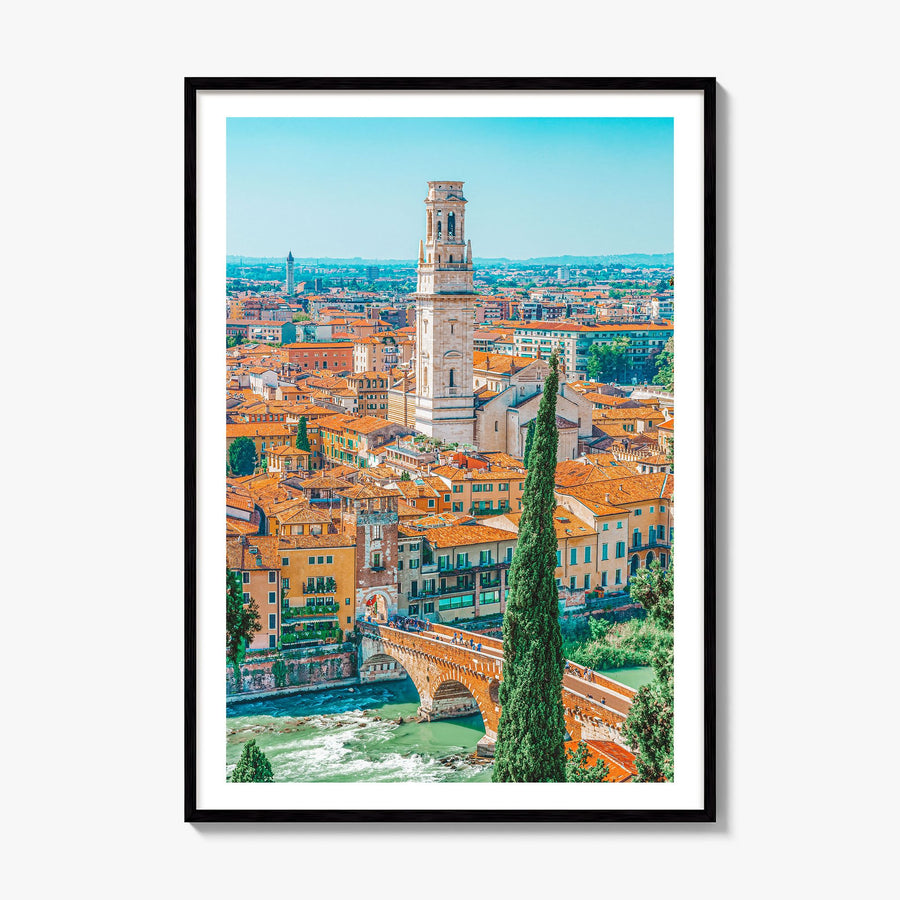 Verona Photo Poster, framed poster mockup, white border