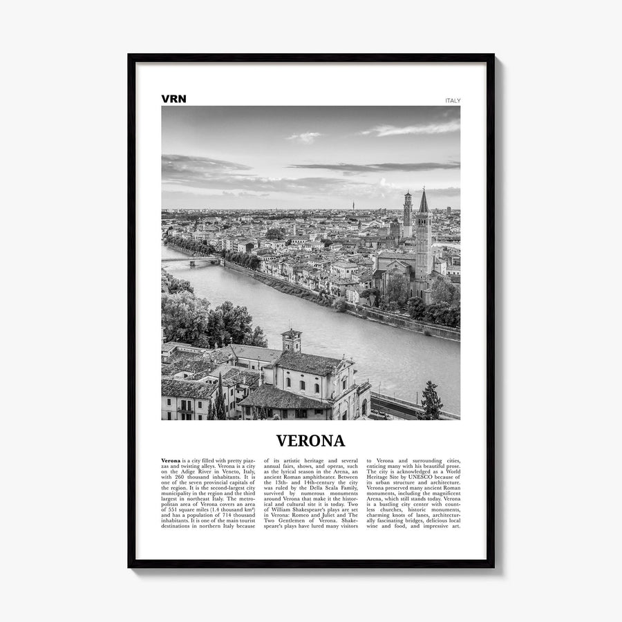 Verona Newspaper No 1 Poster, framed poster mockup