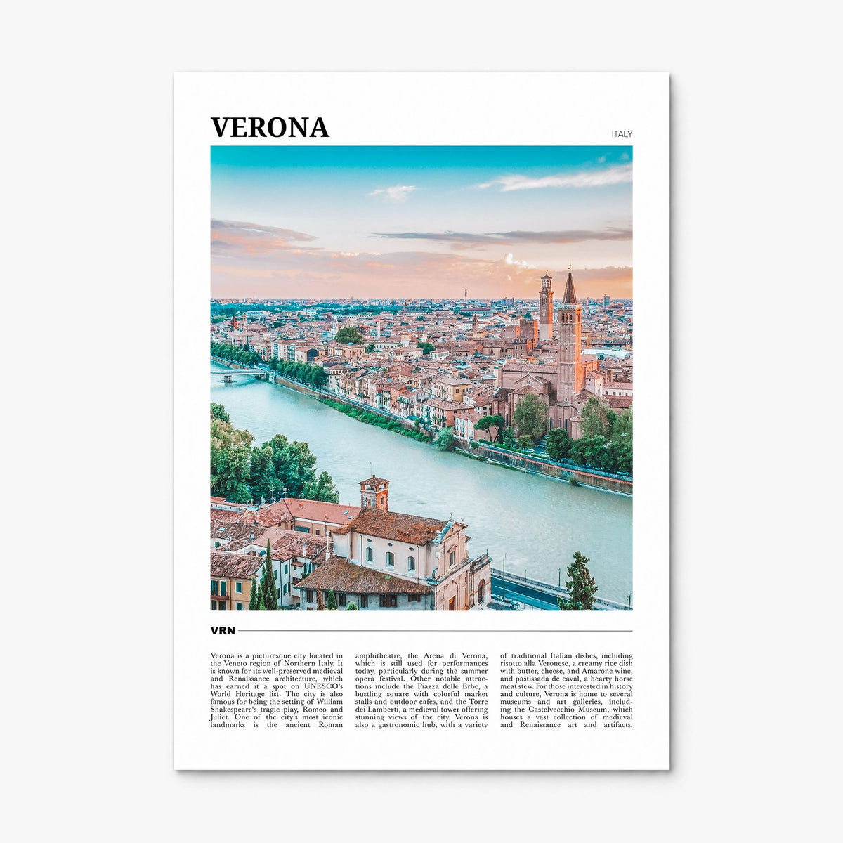 Verona Travel Poster, print only (unframed)