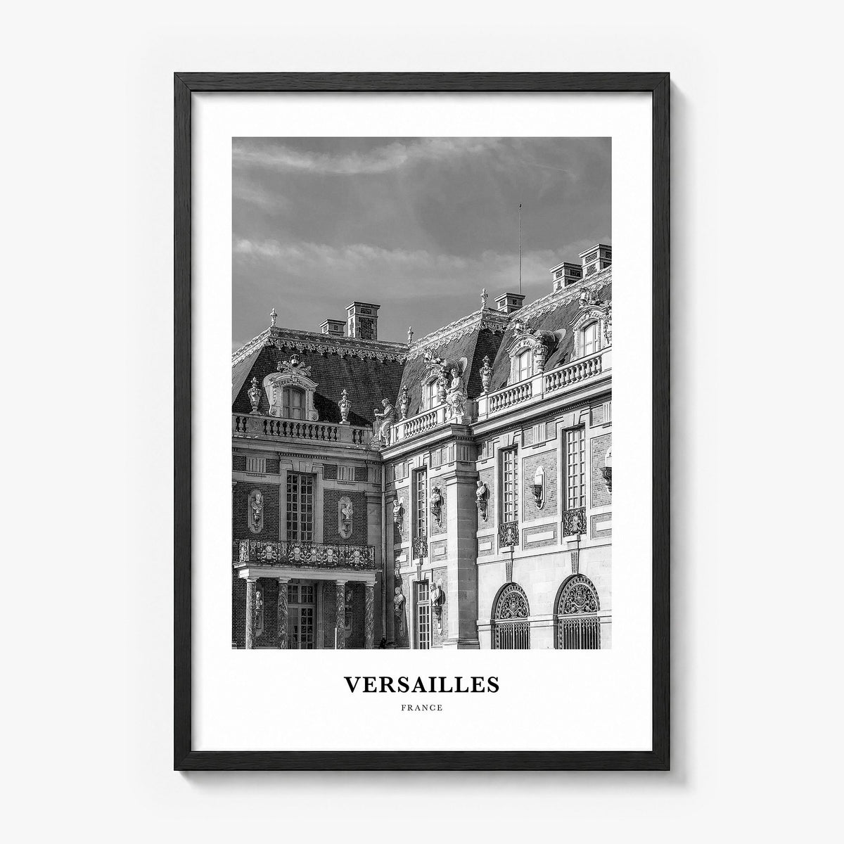 Versailles Classic Poster in a black wood frame