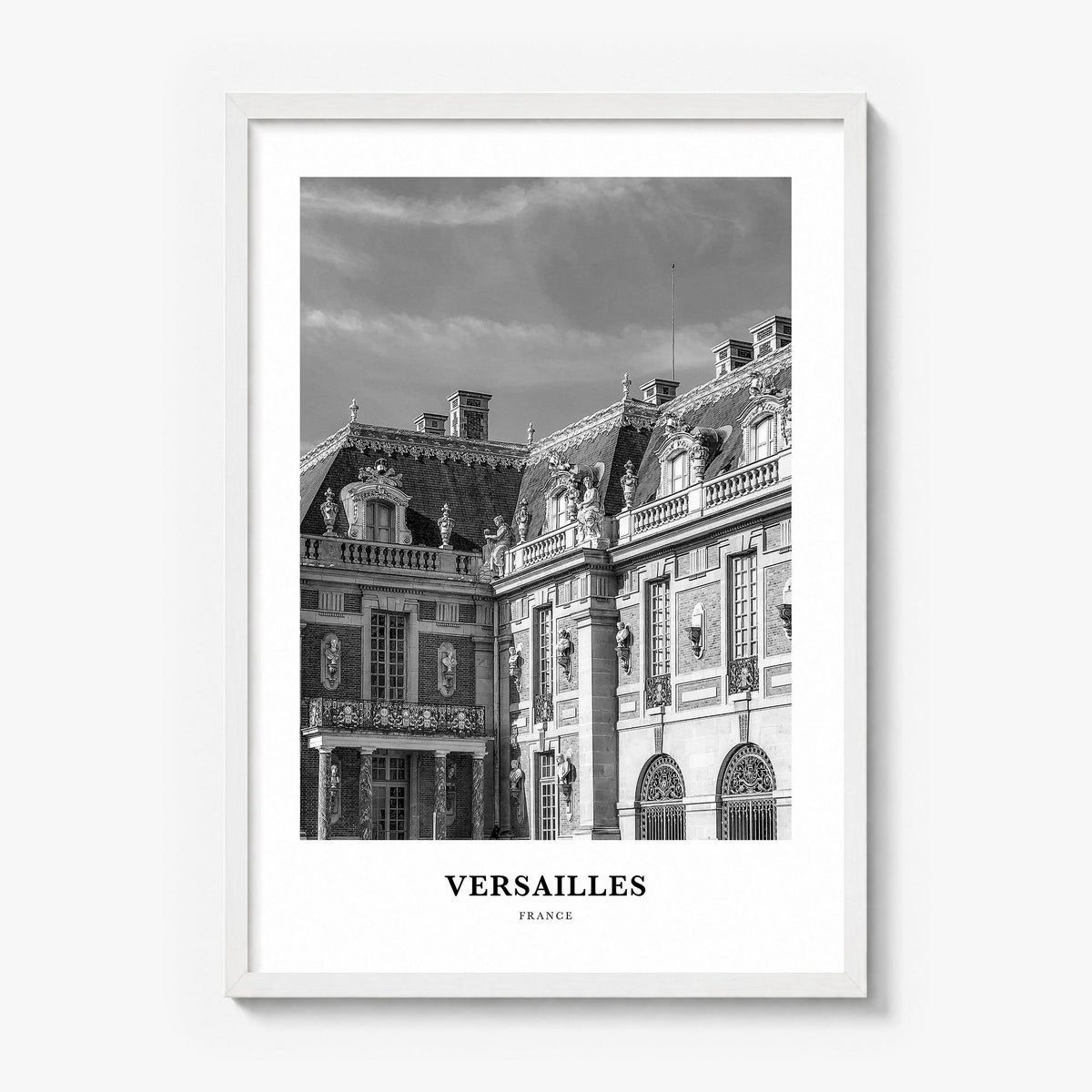 Versailles Classic Poster in a white wood frame