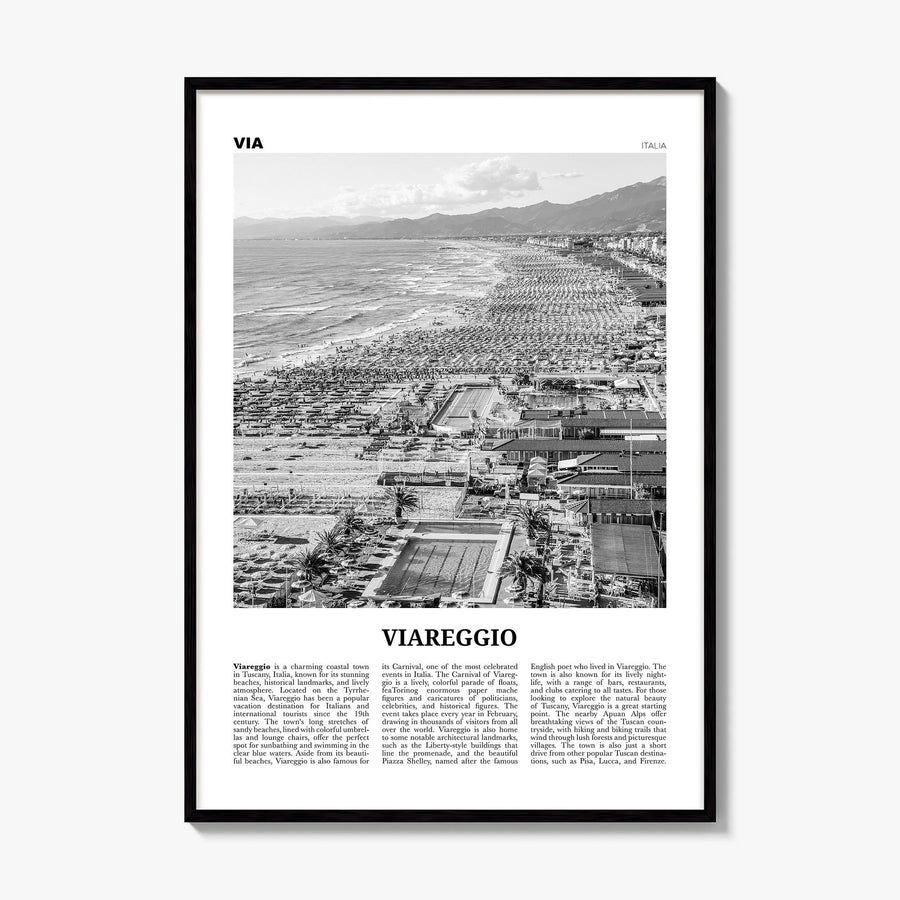 Viareggio Newspaper Poster, framed poster mockup