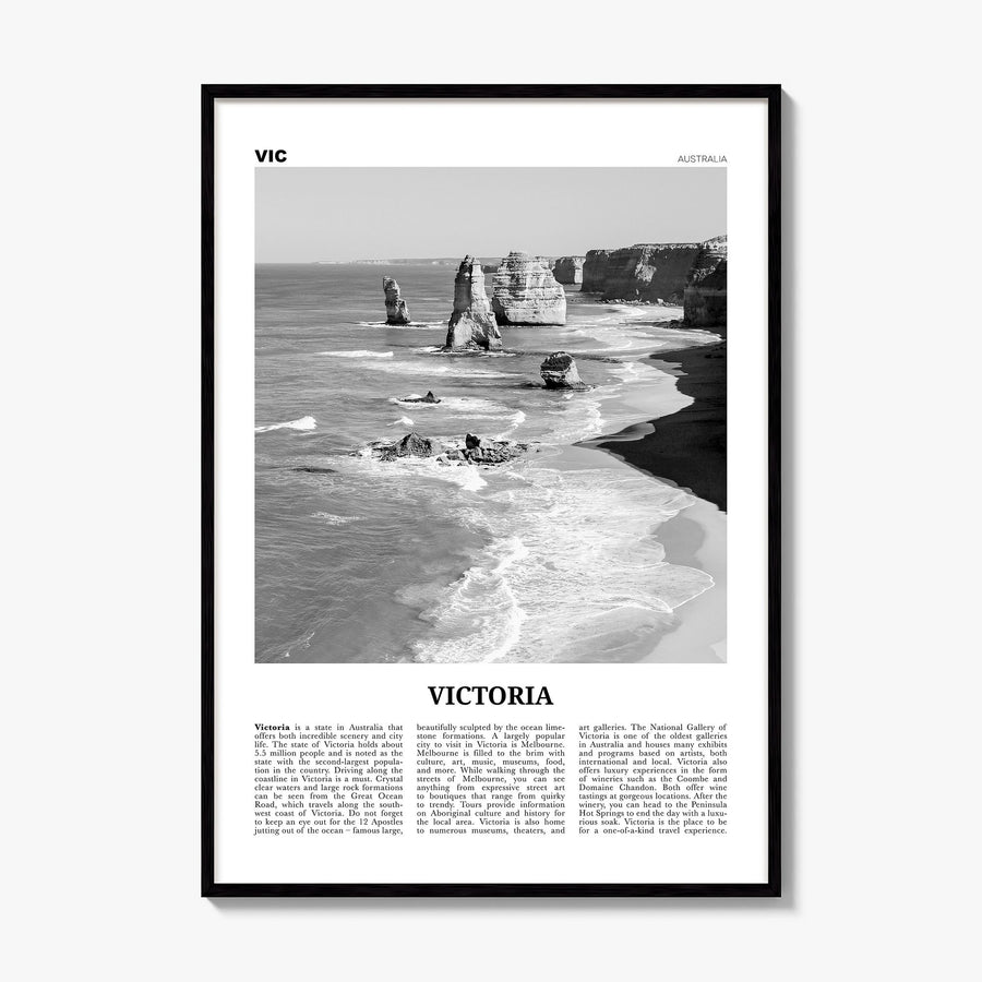 Victoria, Australia Newspaper Poster, framed poster mockup