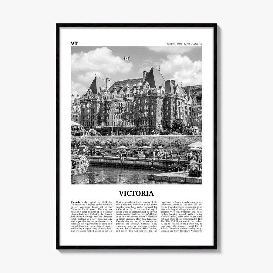 Victoria, Canada Newspaper Poster, framed poster mockup