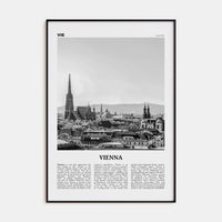 Vienna No 1 Poster Black Metal / 8x12 in Nbourhood Travel B&W Poster