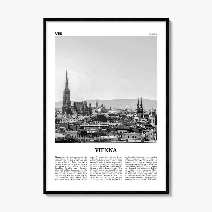Vienna Newspaper No 1 Poster, framed poster mockup