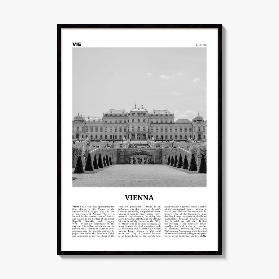 Vienna Newspaper No 2 Poster, framed poster mockup