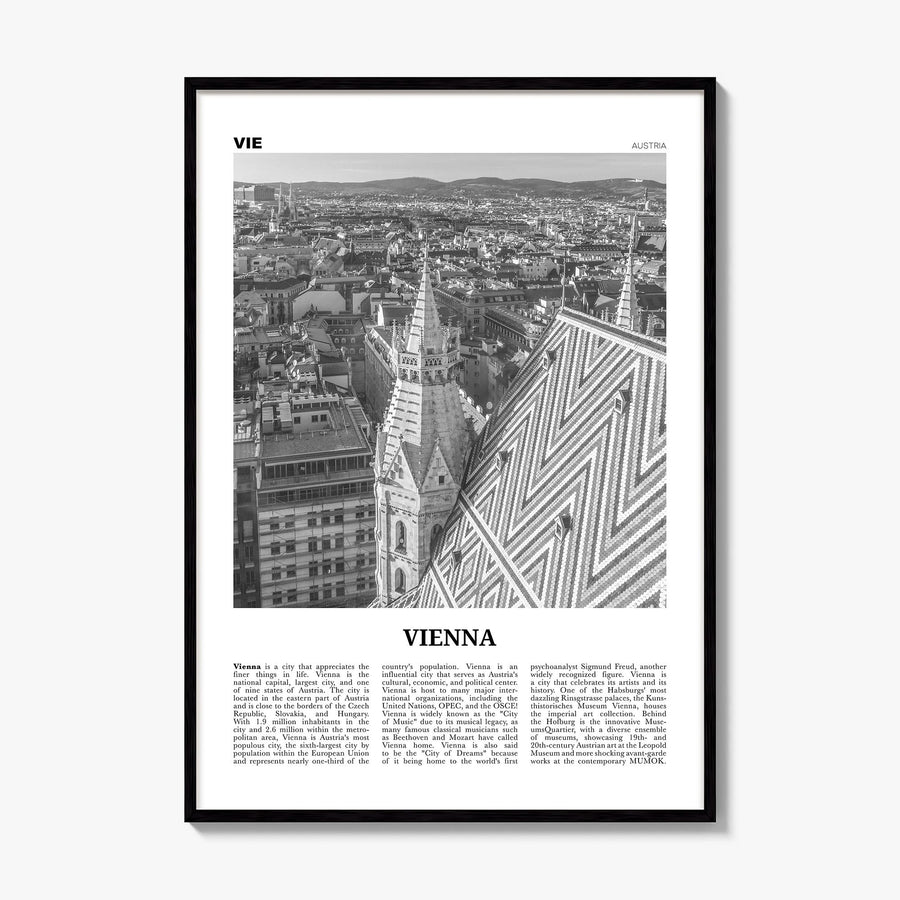 Vienna Newspaper No 3 Poster, framed poster mockup