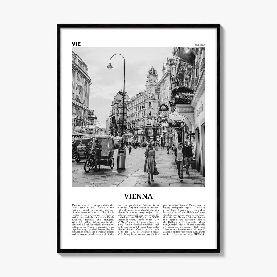 Vienna Newspaper No 4 Poster, framed poster mockup