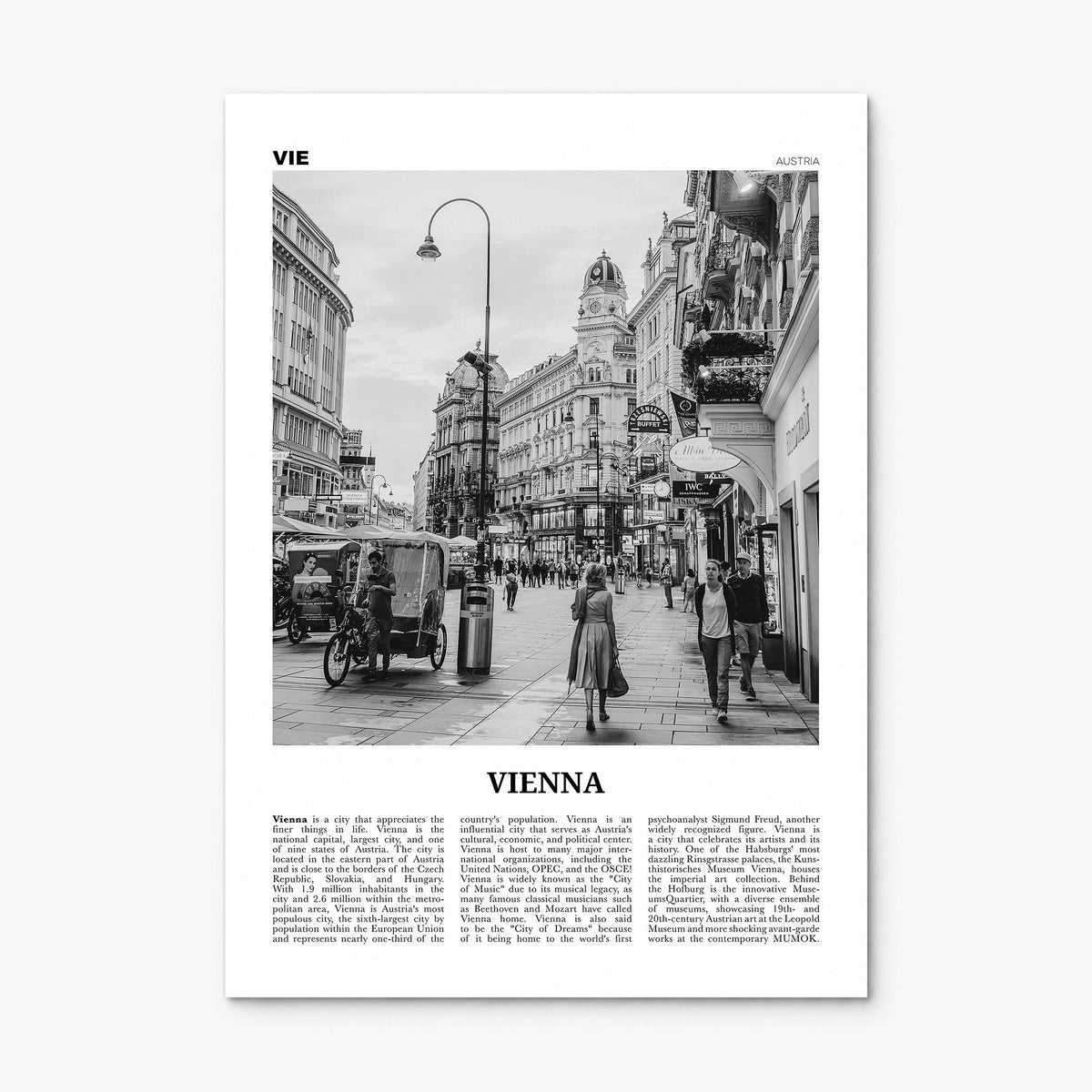 Vienna Newspaper No 4 Poster, print only (unframed)