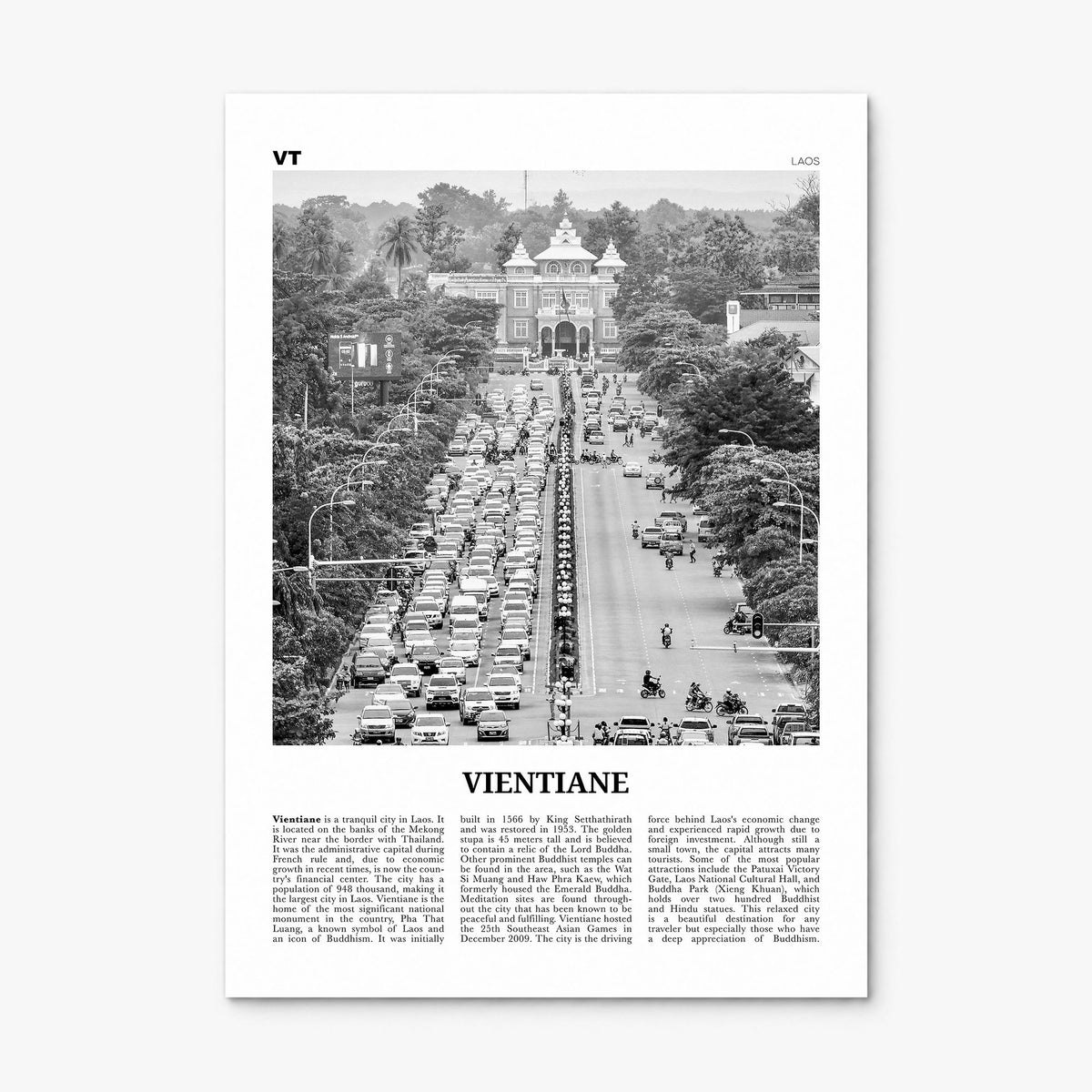 Vientiane Newspaper Poster, print only (unframed)