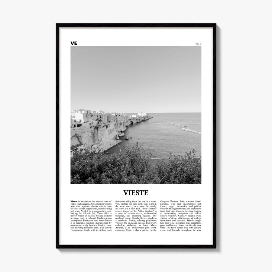 Vieste Newspaper Poster, framed poster mockup