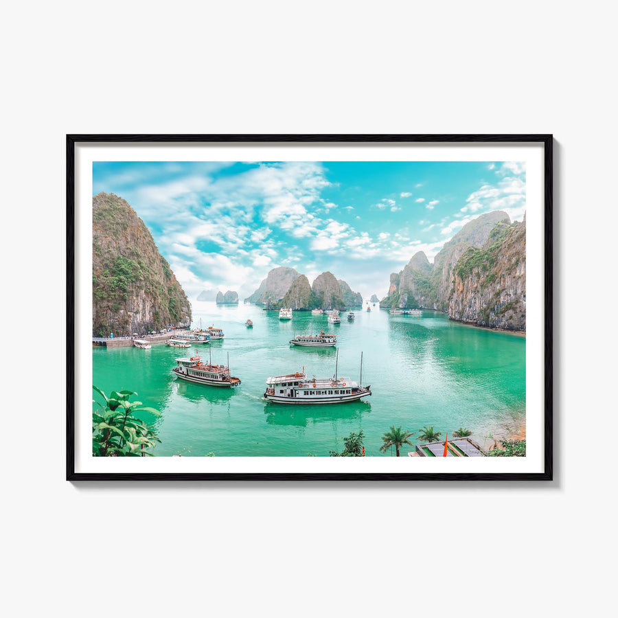Vietnam colorful photo poster of Asia – horizontal wall art, unframed print shown in interior mockup