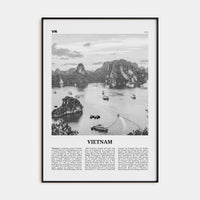 Vietnam No 1 Poster Black Metal / 8x12 in Nbourhood Travel B&W Poster