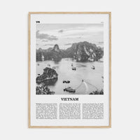 Vietnam No 1 Poster Natural Wood / 8x12 in Nbourhood Travel B&W Poster