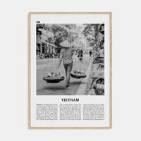 Vietnam No 2 Poster Natural Wood / 8x12 in Nbourhood Travel B&W Poster