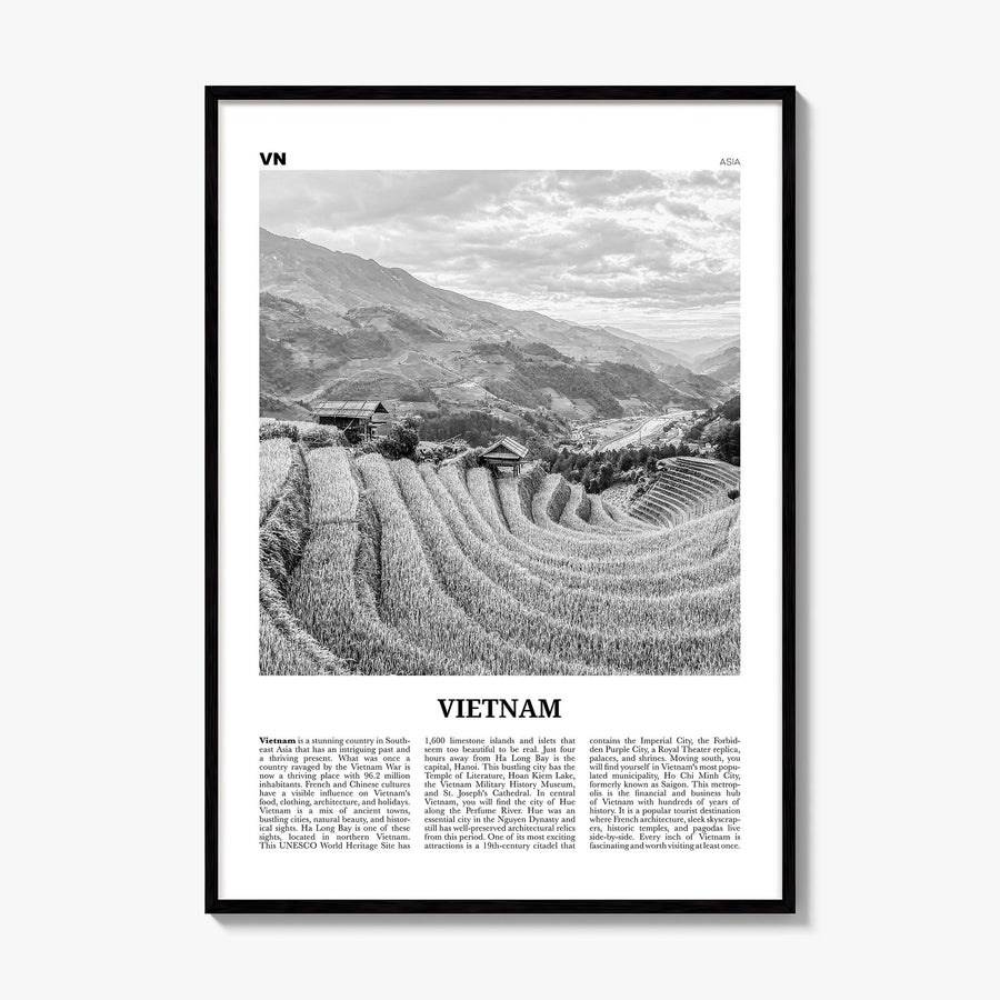 Vietnam Newspaper No 3 Poster, framed poster mockup