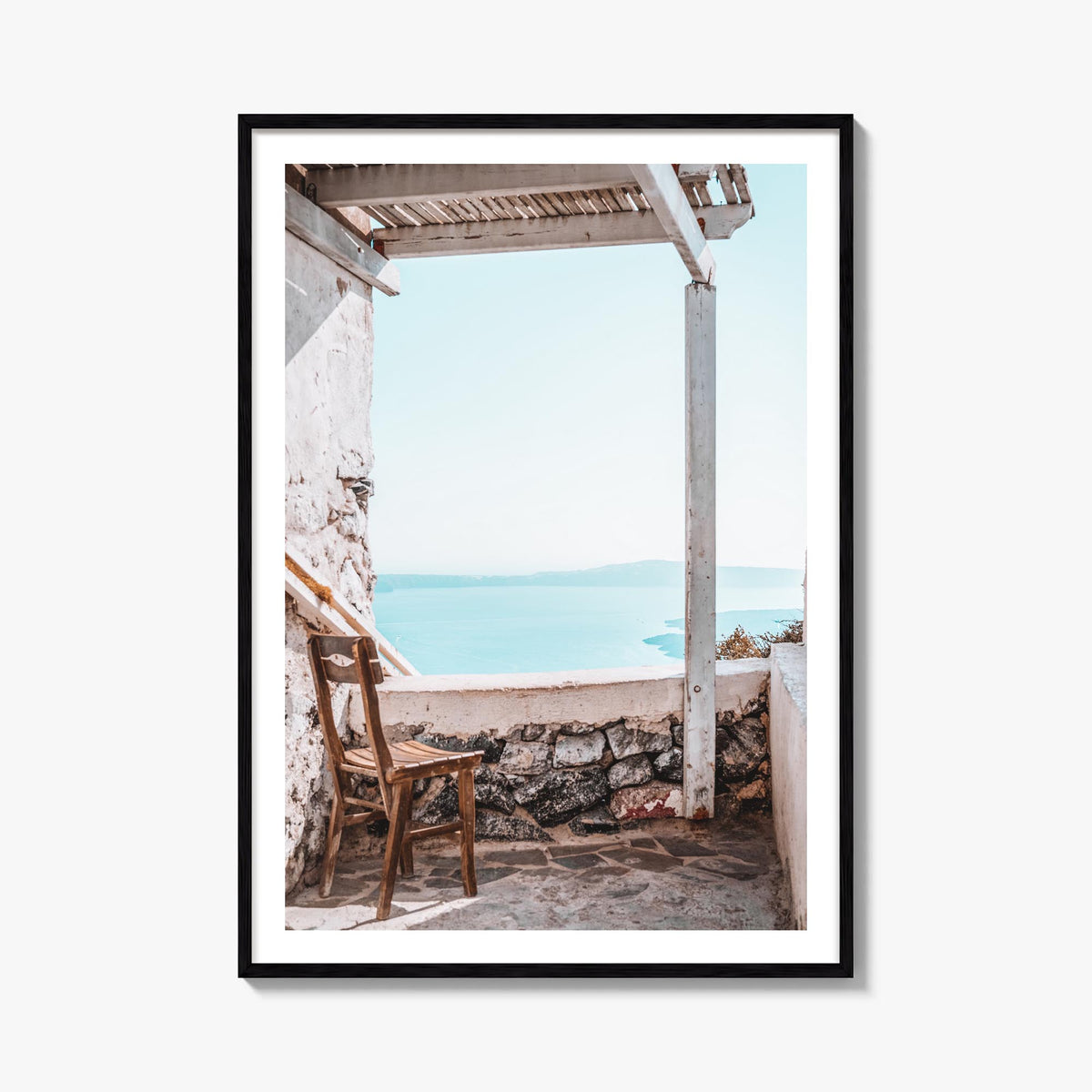 View from a Chair colorful photo poster – vertical wall art, unframed print shown in interior mockup