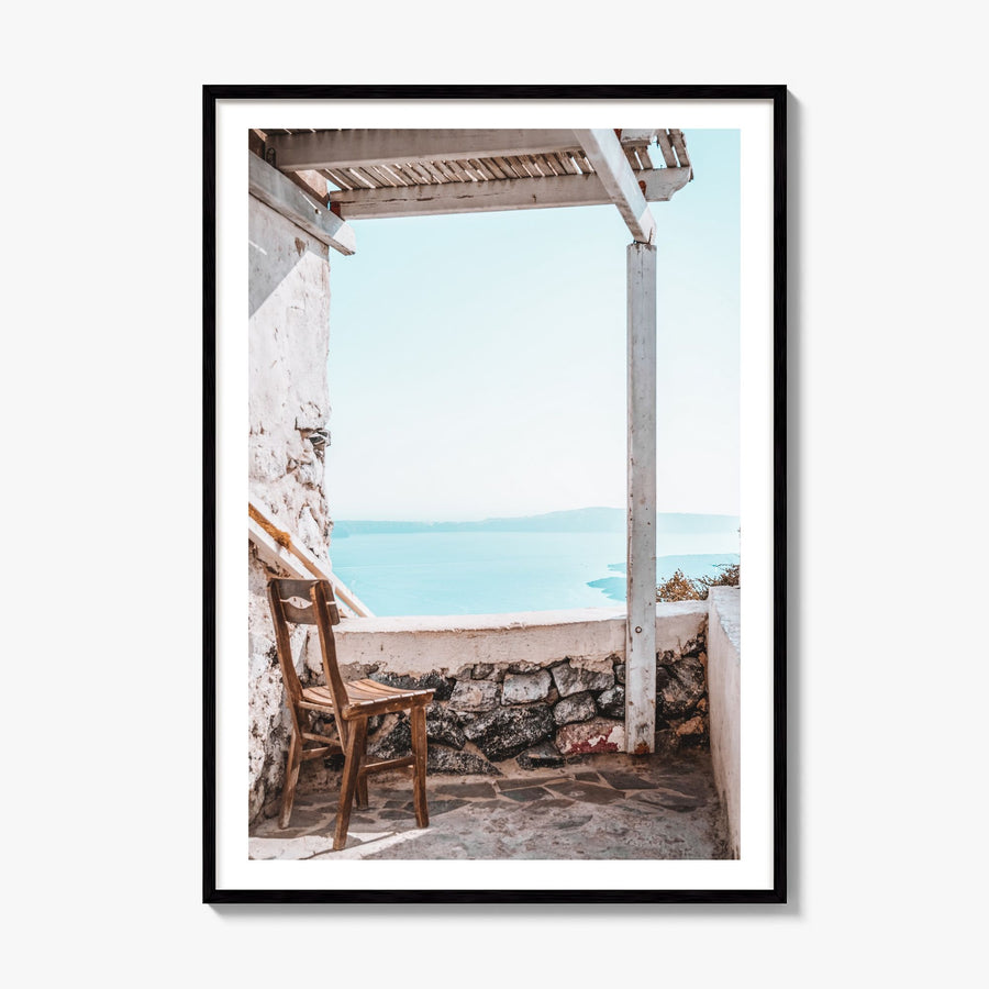 View from a Chair Photo Poster, framed poster mockup, white border