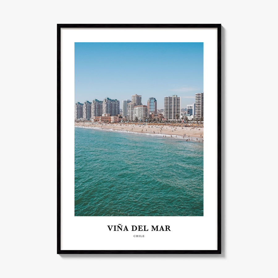 Viña del Mar Classic Poster, framed poster mockup