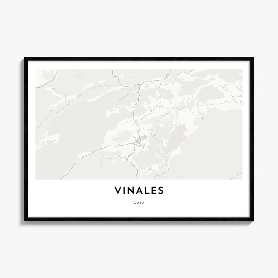 Viñales Map Poster, framed poster mockup