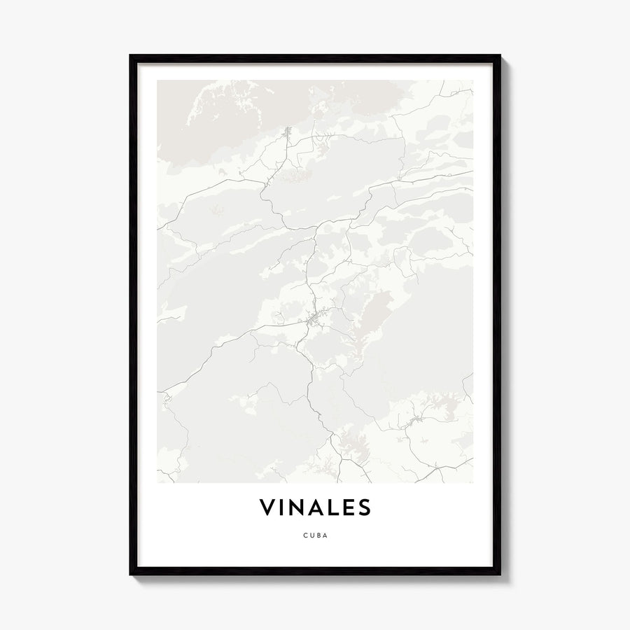 Viñales Map Poster, framed poster mockup
