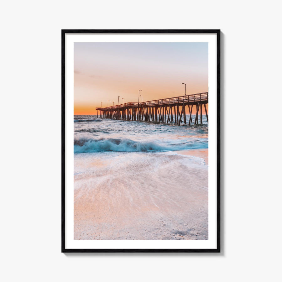 Virginia Beach no. 2 colorful photo poster of Virginia, USA – vertical wall art, unframed print shown in interior mockup