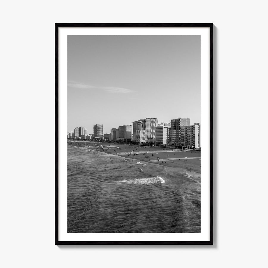 Virginia Beach Photo Poster, framed poster mockup, white border