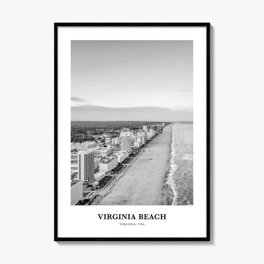 Virginia Beach Classic Poster, framed poster mockup