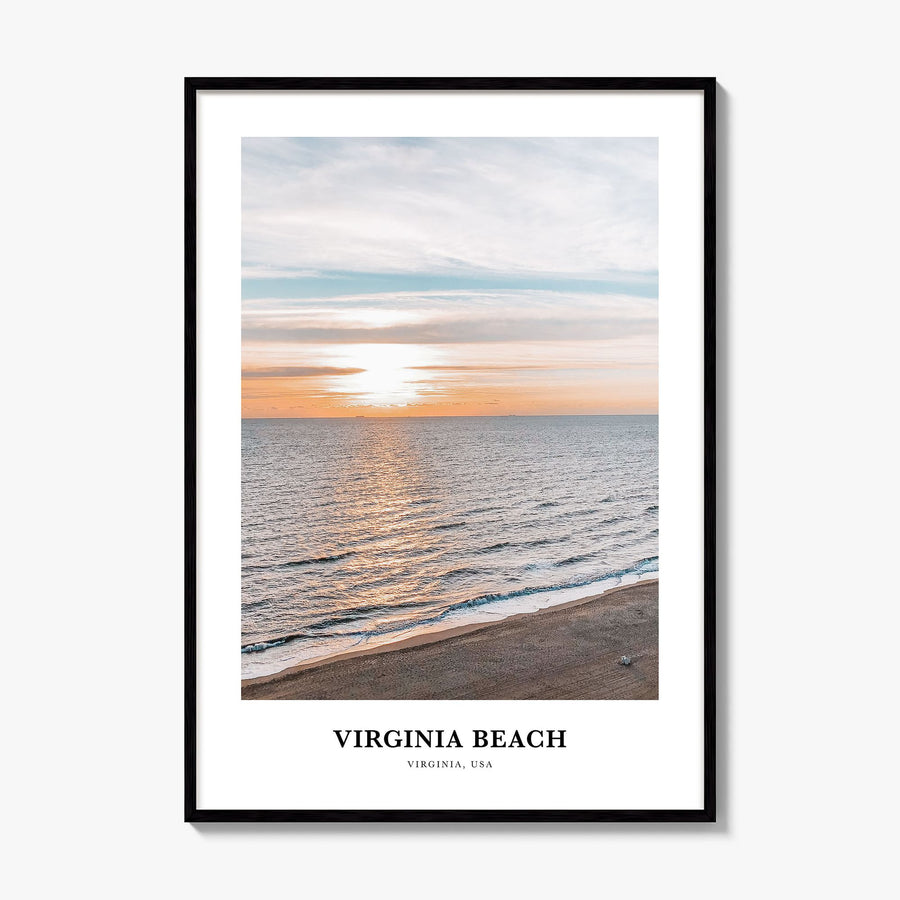 Virginia Beach Classic Poster, framed poster mockup