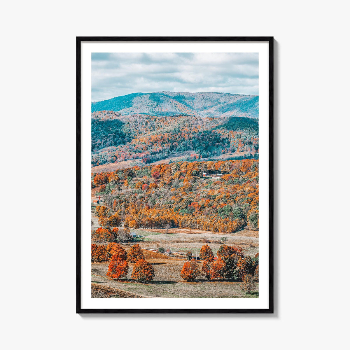 Virginia no. 1 colorful photo poster of United States – vertical wall art, unframed print shown in interior mockup