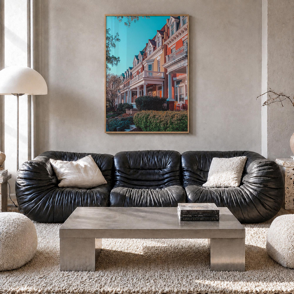 Virginia no. 2 colorful photo poster of United States – vertical wall art in natural wood frame, hanging on wall