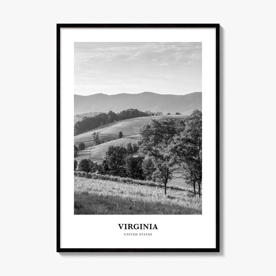 Virginia Classic No 1 Poster, framed poster mockup