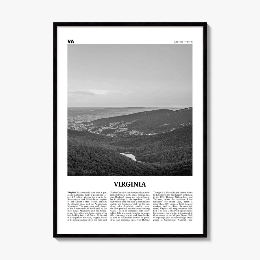 Virginia Newspaper No 2 Poster, framed poster mockup