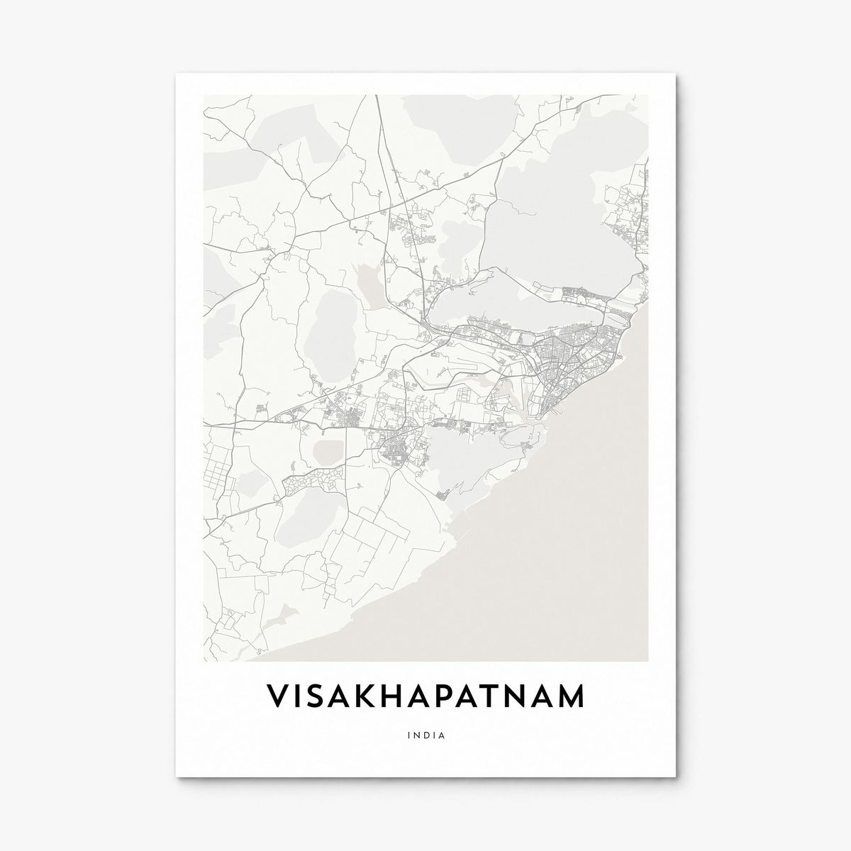 Visakhapatnam Map Poster, print only (unframed)