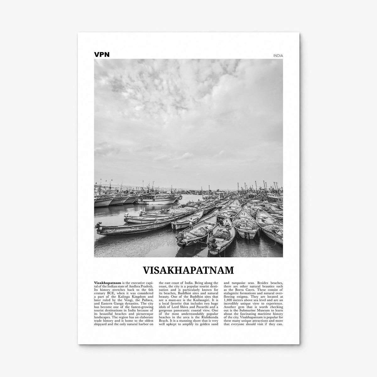 Visakhapatnam Newspaper Poster, print only (unframed)