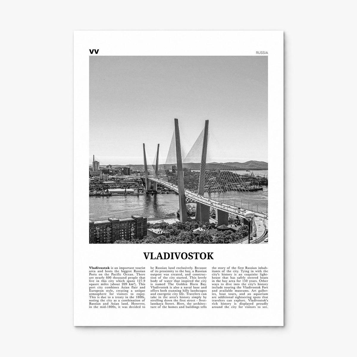 Vladivostok Newspaper Poster, print only (unframed)