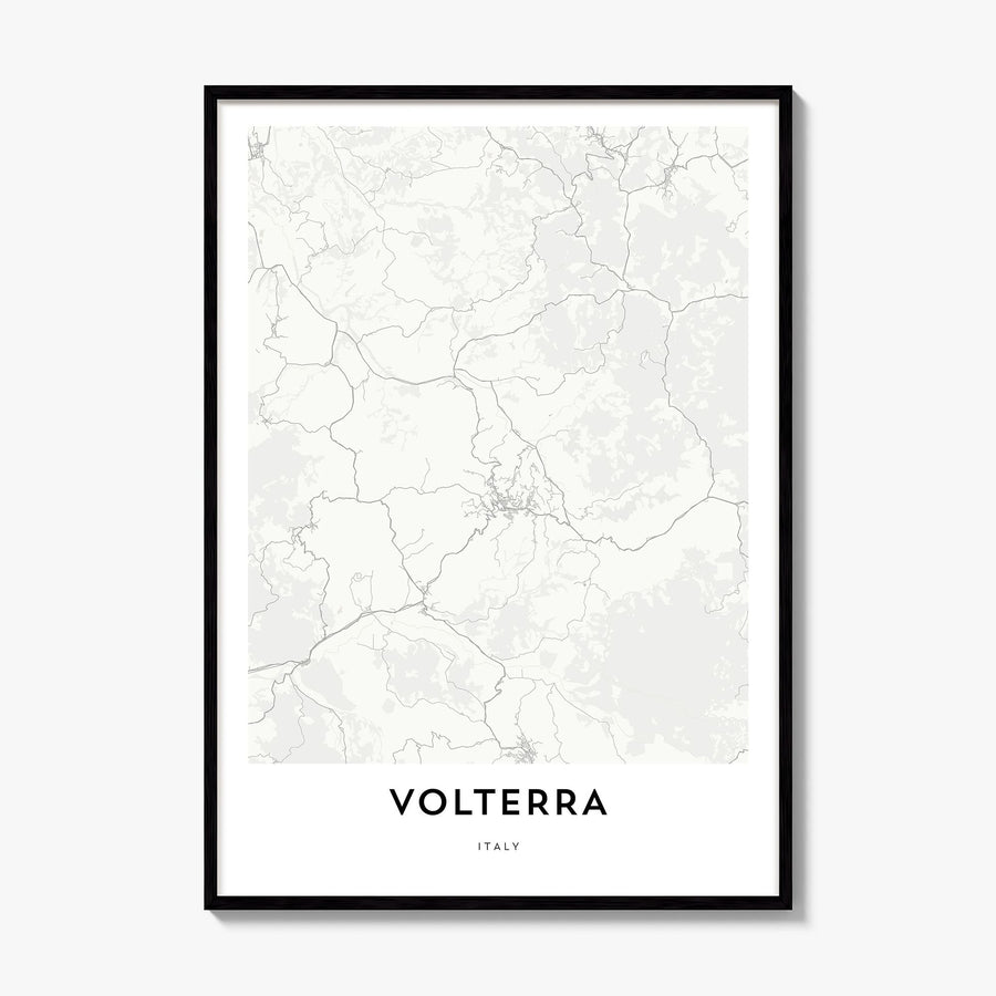 Volterra Map Poster, framed poster mockup