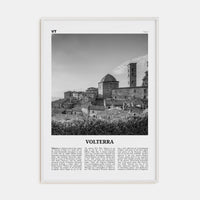 Volterra Poster White Wood / 8x12 in Nbourhood Travel B&W Poster