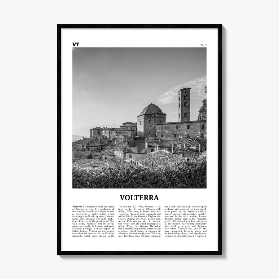 Volterra Newspaper Poster, framed poster mockup
